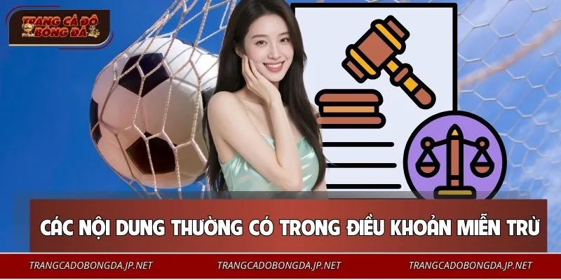 Các nội dung quan trọng thường có trong điều khoản miễn trừ