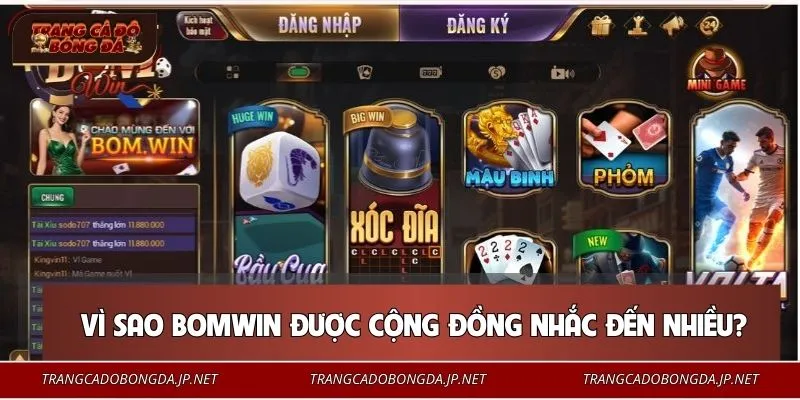 Cổng game BOMWIN tích hợp nhiều ưu điểm